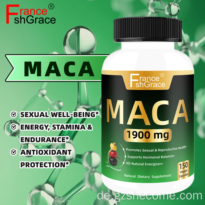 Organic Maca Supplement Männer Stärke Maca -Wurzelkapseln